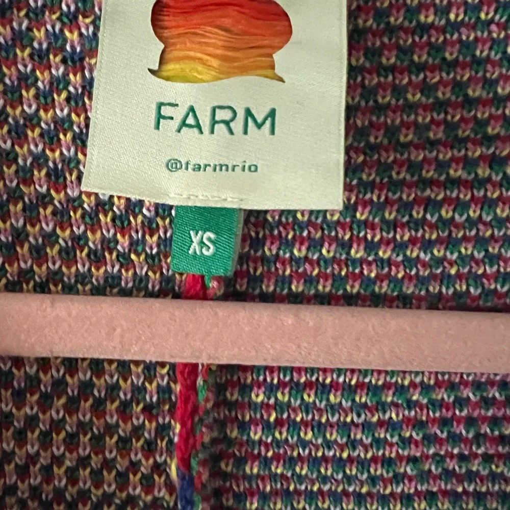 FARM Rio Multi-Color Leopard Patchwork Cardigan - Red, Pink, Blue, Green, Yellow - Picture 2 of 5